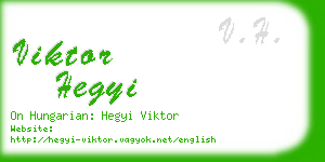viktor hegyi business card